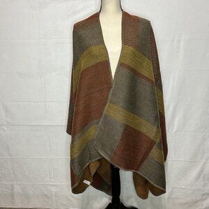 NWOT Kollie More Multi-Color Sweater Poncho One-Size